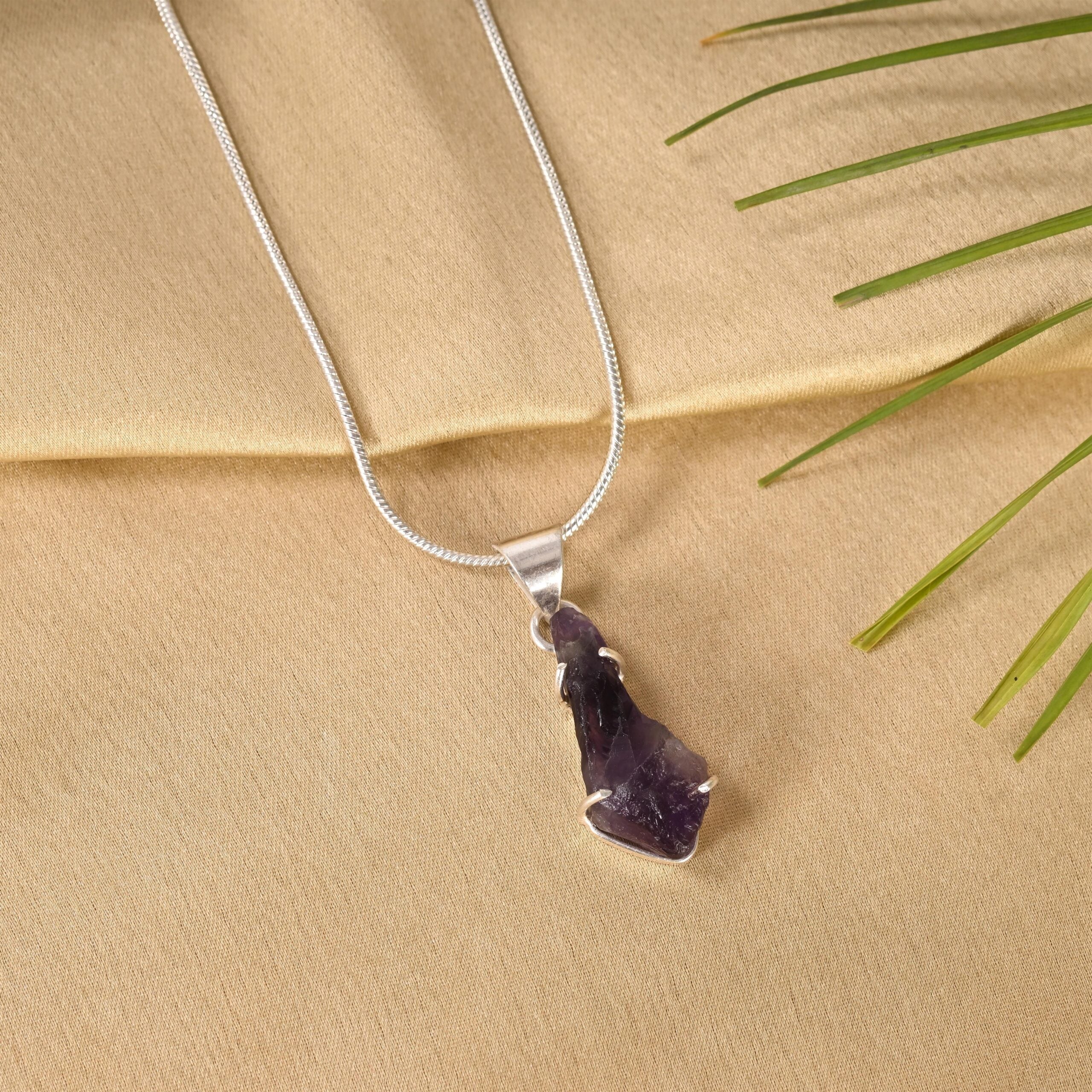 Raw Amethyst Pendant